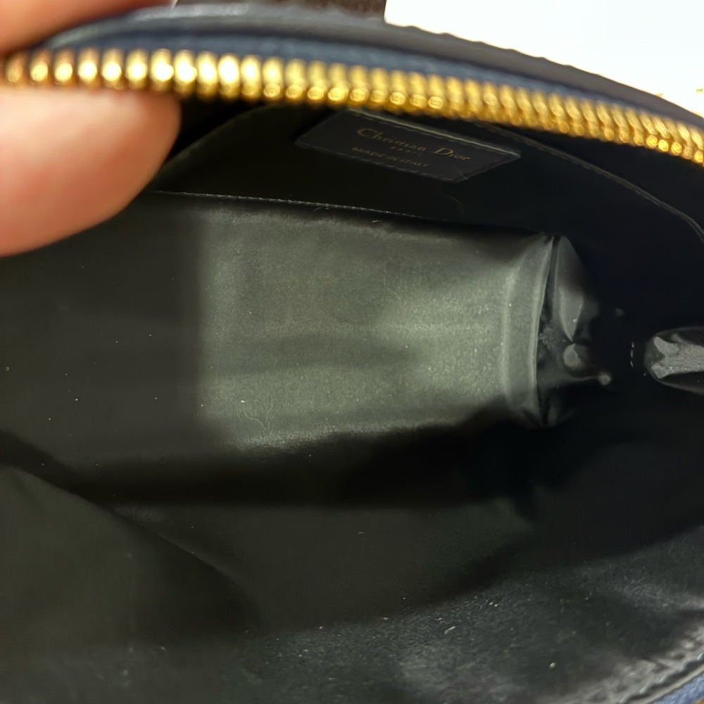 Authentic Christan Dior Navy and White Pouch - Picture 10 of 12